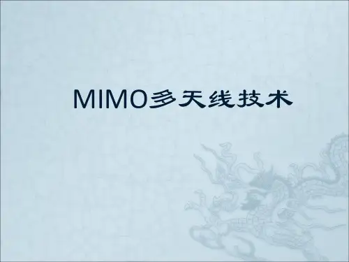 MIMO多天线技术 ppt课件