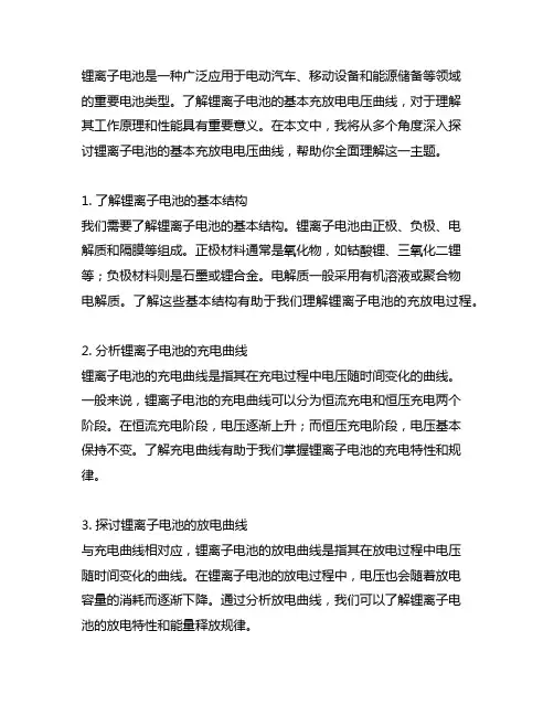 锂离子电池基本充放电电压曲线