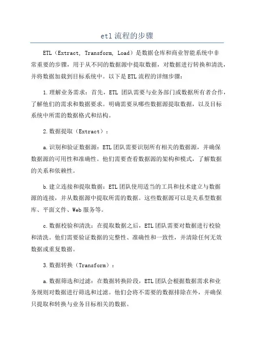 etl流程的步骤