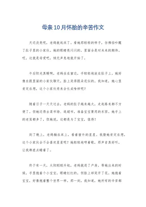 母亲10月怀胎的辛苦作文