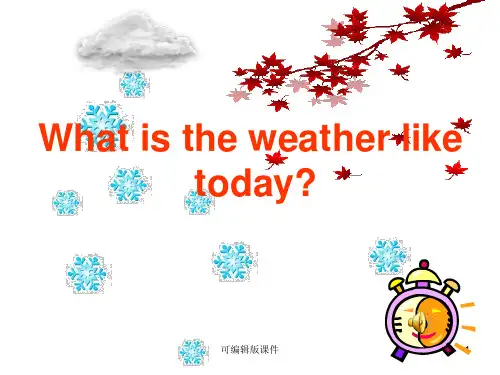 小学英语-天气完整ppt课件