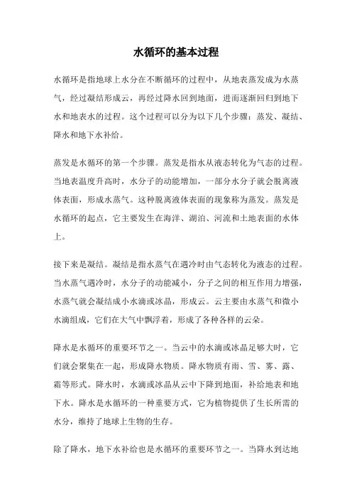 水循环的基本过程
