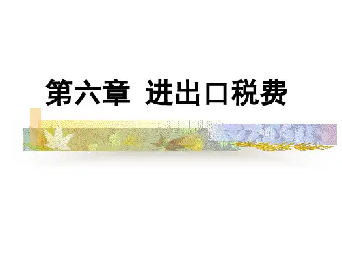 cc第六章 进出口税费