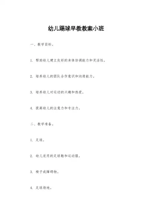幼儿踢球早教教案小班