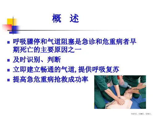 气道开放与管理及简易呼吸器的使用技术