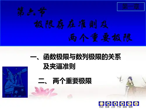 高等数学极限存在准则-PPT