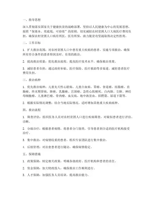 大病专项治工作方案