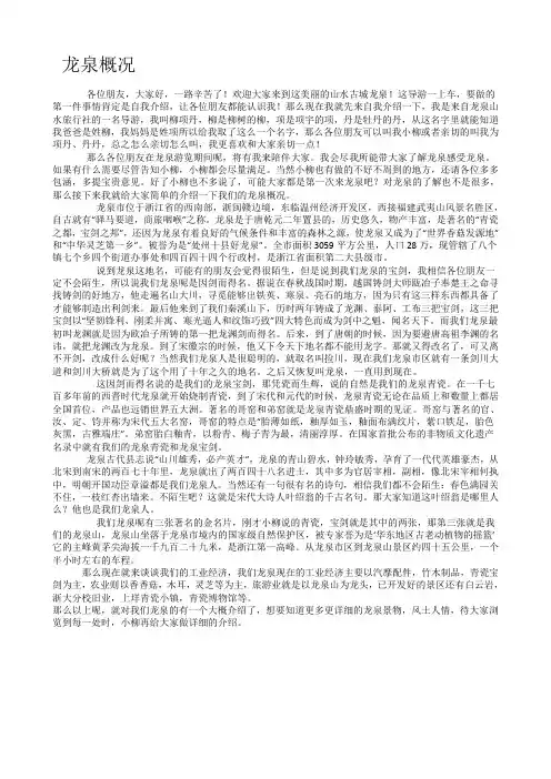龙泉概况