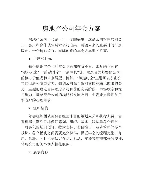 房地产公司年会方案