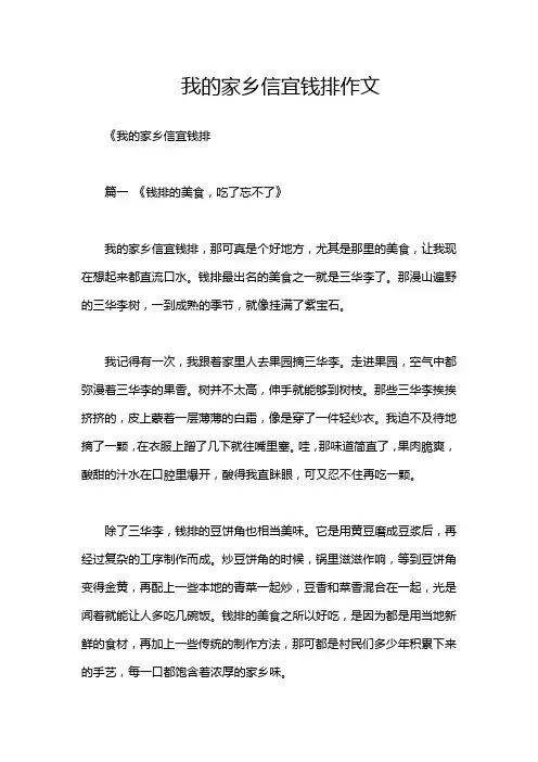 我的家乡信宜钱排作文