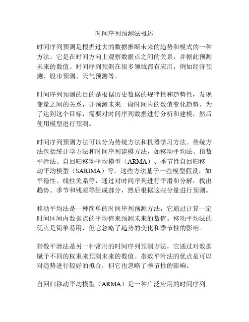 时间序列预测法概述