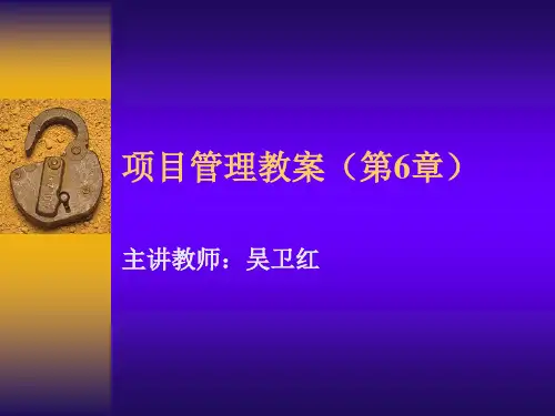 项目管理教案(第6篇)