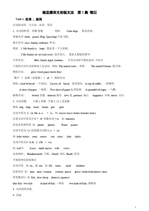 谢孟媛英文初级文法(全)
