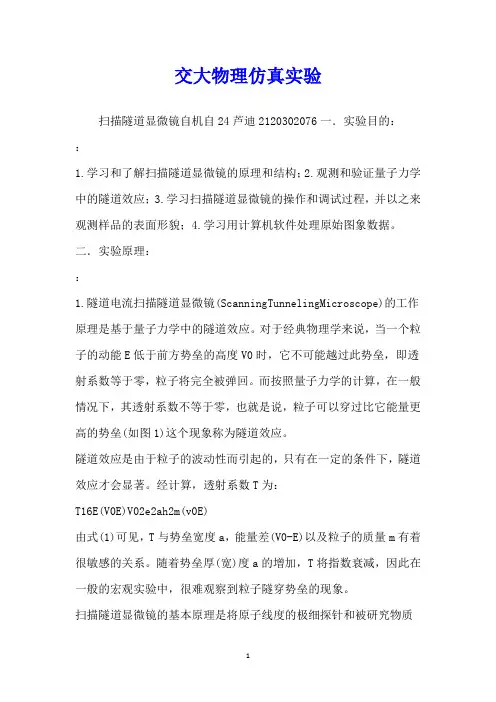 交大物理仿真实验