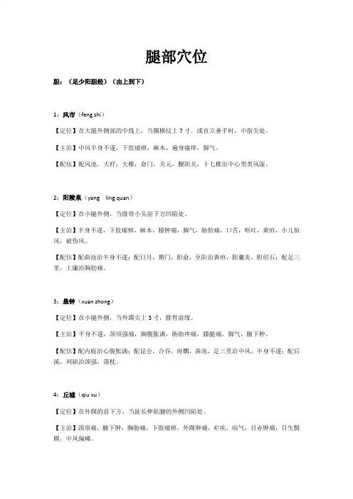 腿部穴位