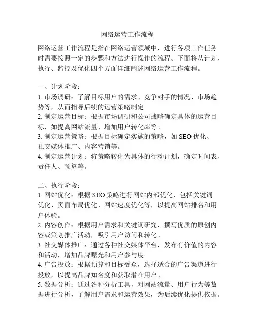 网络运营工作流程