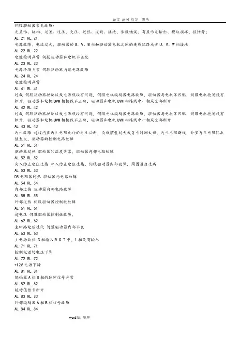 三洋驱动器故障