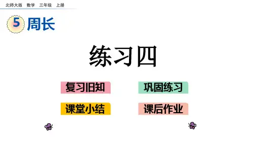 人教版三年级数学上册第5单元周长5.4 练习四