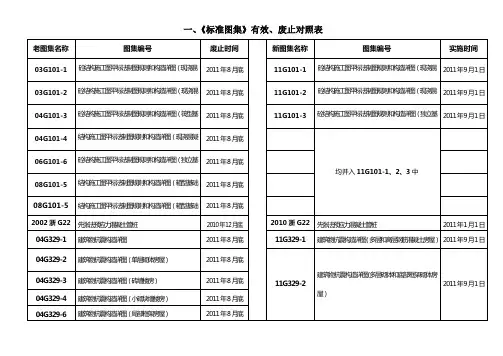新老规范有效及废止对照表2013年