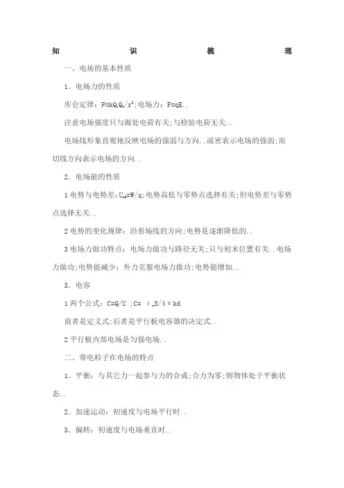 高中物理电场与磁场