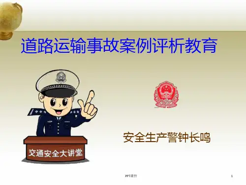 近期道路交通事故典型案例评析  ppt课件