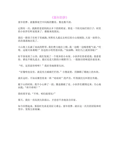 《童年的梦》