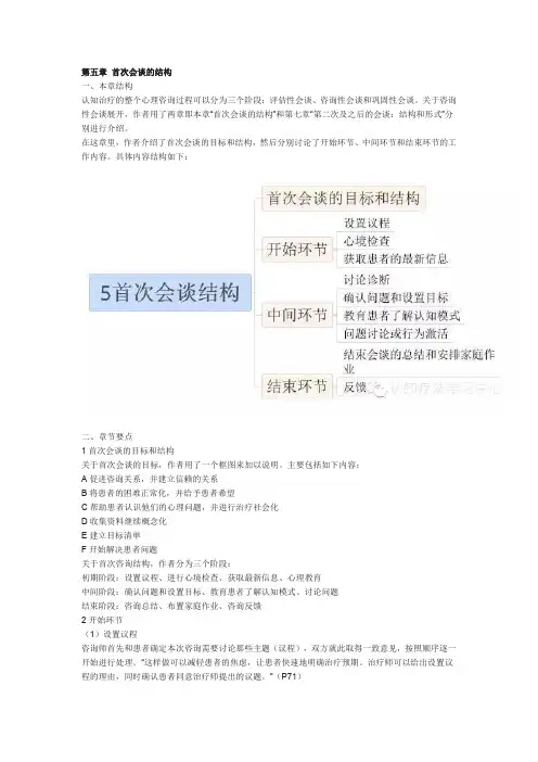 第五章 首次会谈的结构