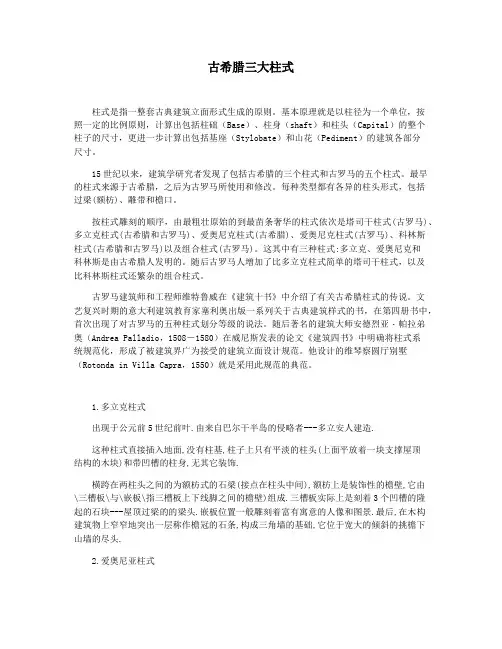 古希腊三大柱式