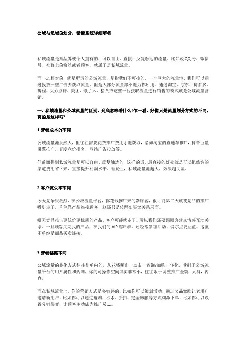 公域与私域的划分,猎鲸系统详细解答