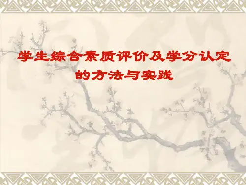 学生综合素质评价及学分认定的方法与实践.PPT课件