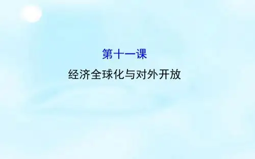 2016届高考政治一轮总复习 4.11经济全球化与对外开放课件 新人教版必修1