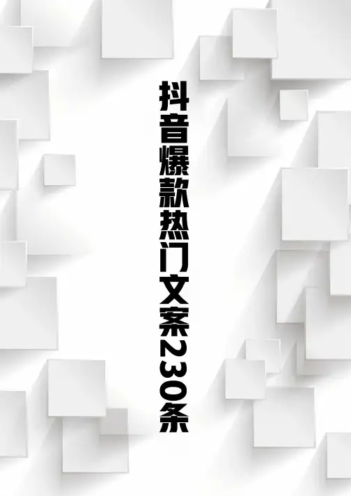 爆款热门文案230条