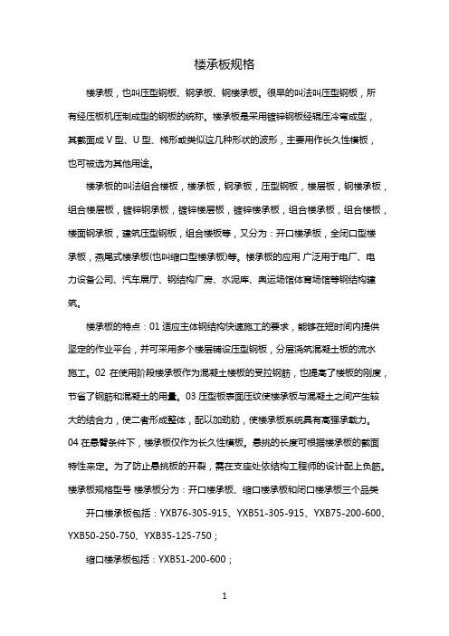 楼承板规格
