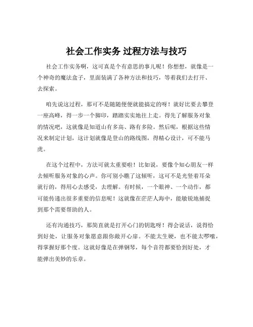 社会工作实务 过程方法与技巧