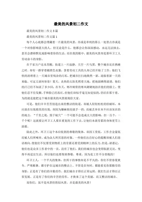 最美的风景初二作文