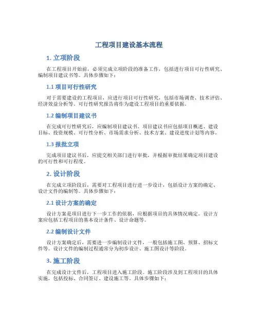 工程项目建设基本流程