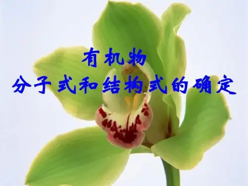 有机物分子式和结构式的确定(教学课件201908)