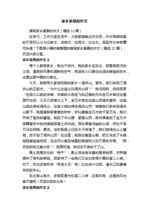 描写家乡美景的作文（精选12篇）