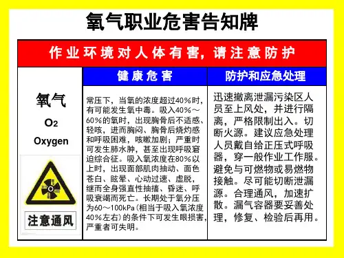 危险气体职业危害告知牌(12页)