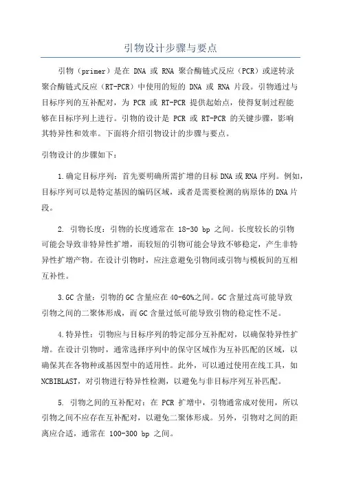 引物设计步骤与要点