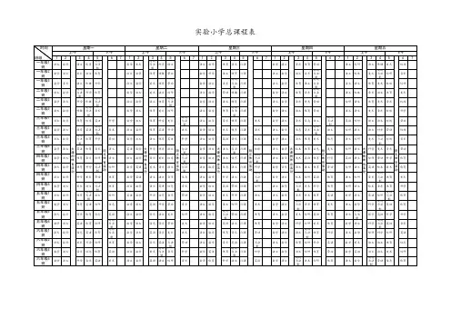 2022-2023学年度实验小学总课表