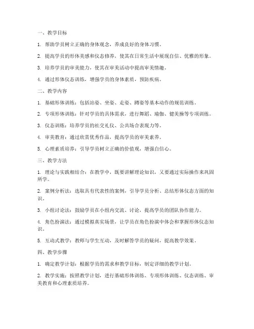 形体仪态教学五点设计方案