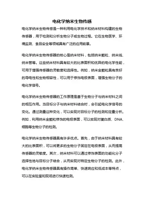 电化学纳米生物传感