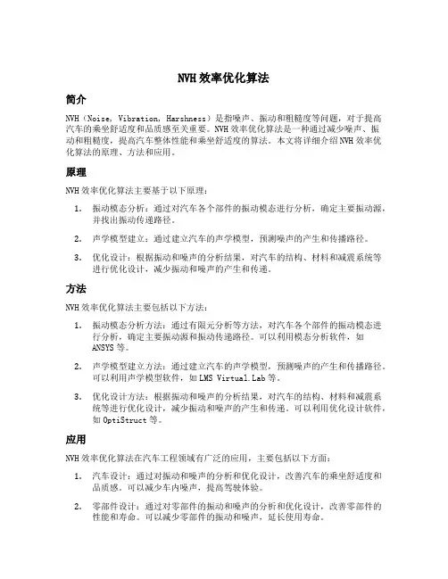 nvh效率优化算法