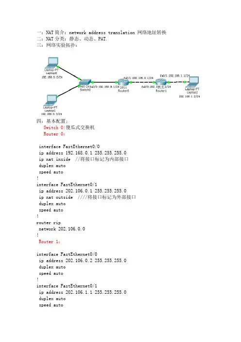 cisco NAT详解