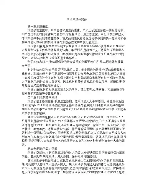 刑法原理与实务 讲解