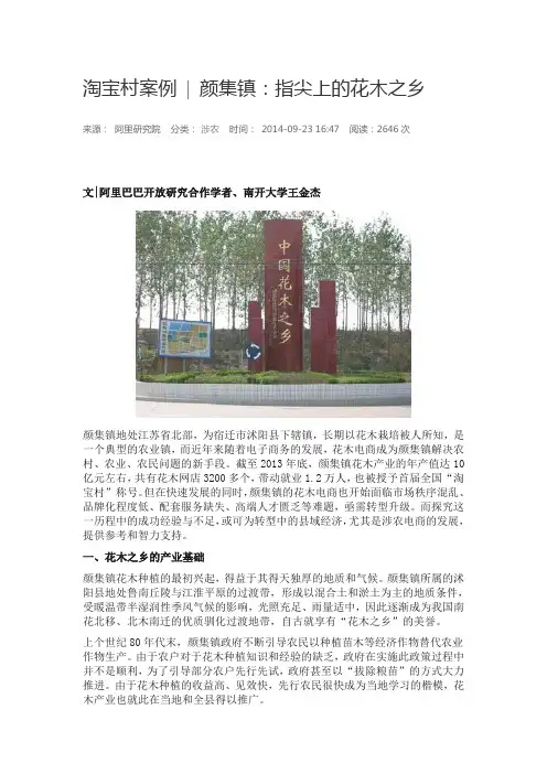 江苏省宿迁市沭阳县堰下村案例