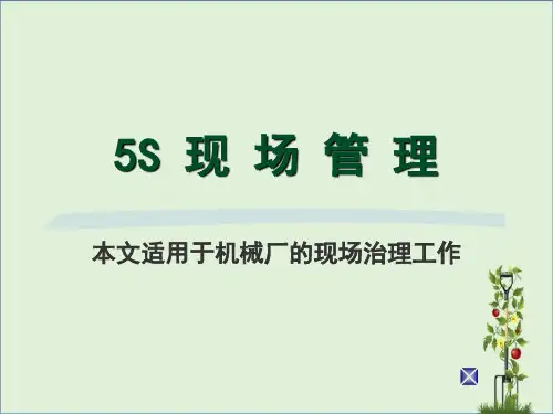 5S-适用机械厂现场管理解析