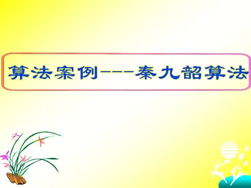 《算法案例---秦九韶算法》名师课件2