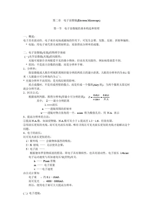 课件--第二章 电子显微镜